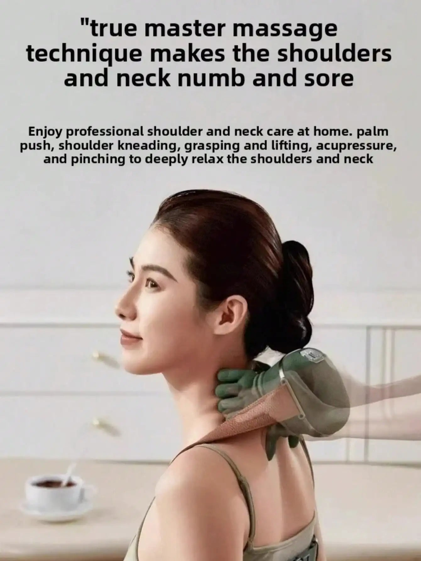 Bionic Finger Neck Shoulder Massager Wireless Trapezius Neck Cervical Kneading Massage Shawl Brushless Motor Neck masajeador