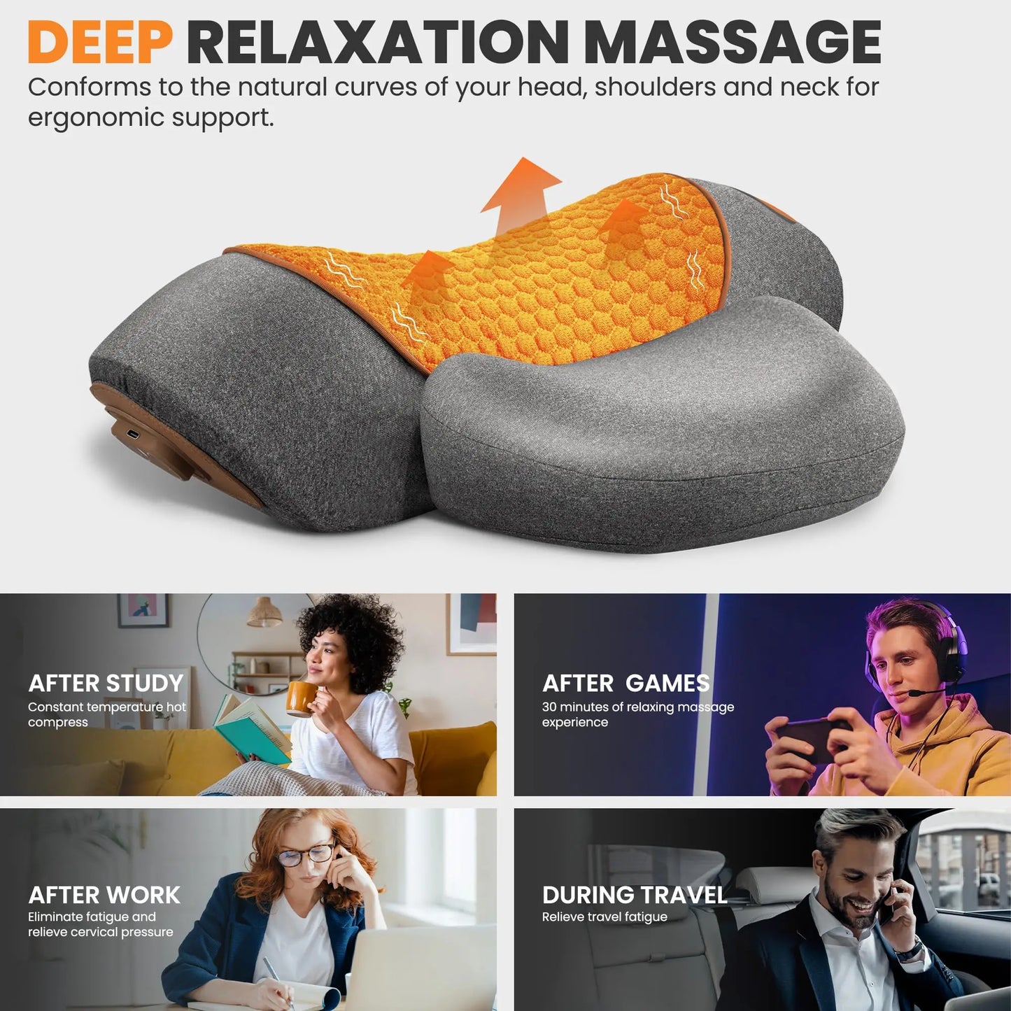 Cervical Neck Massager Pillow with Heat Therapy