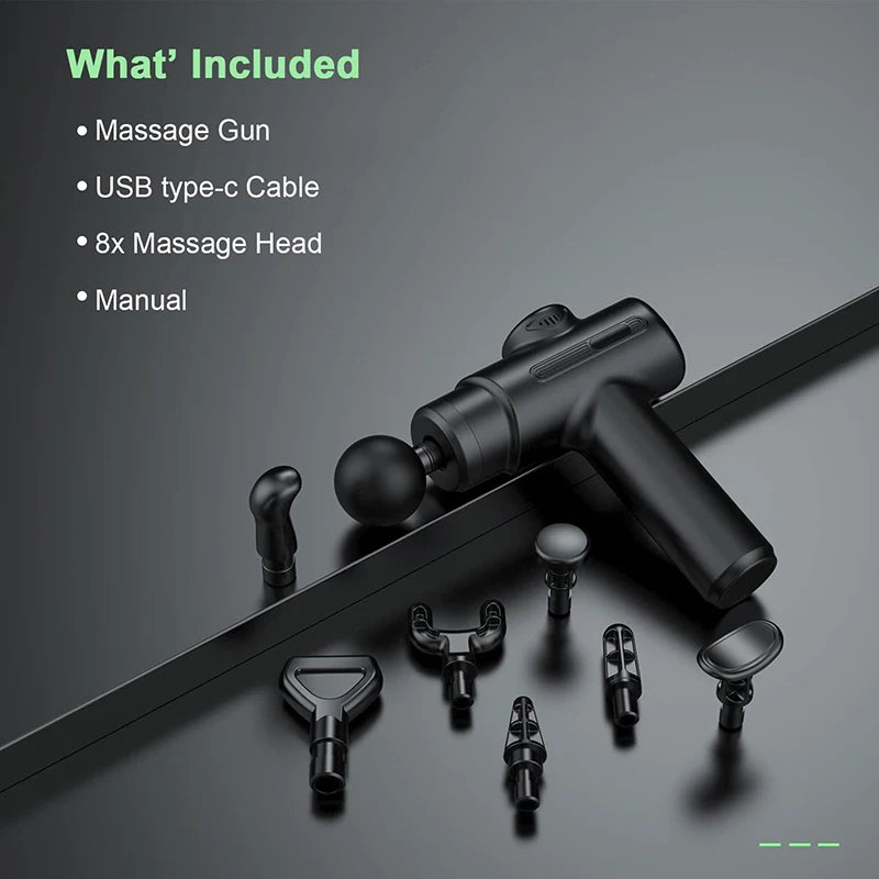 Deep Tissue Massage Gun with 8 Attachments